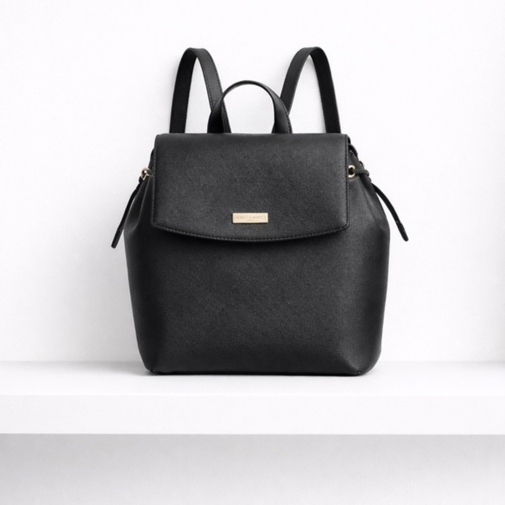 Kate Spade Jessie Laurel Way Black Saffiano Leather Backpack Gold Hardware